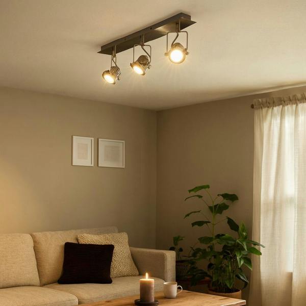 Pagazzi Lighting Sage Satin Nickel 3 Light Ceiling Spotlight Bar