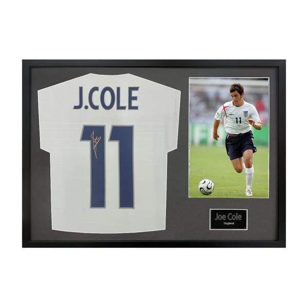 Joe Cole Signed England Shirt Classic Frame
