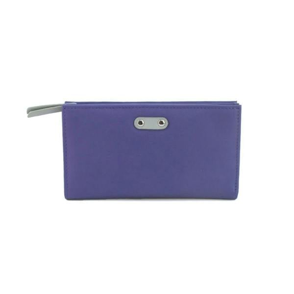 Eastern Counties Leather Womens/Ladies Rosemary Contrast Leather Purse - Violet/Grey - 