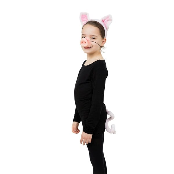 Bristol Novelty Childrens/Kids Pig Costume Accessories Set - Pink