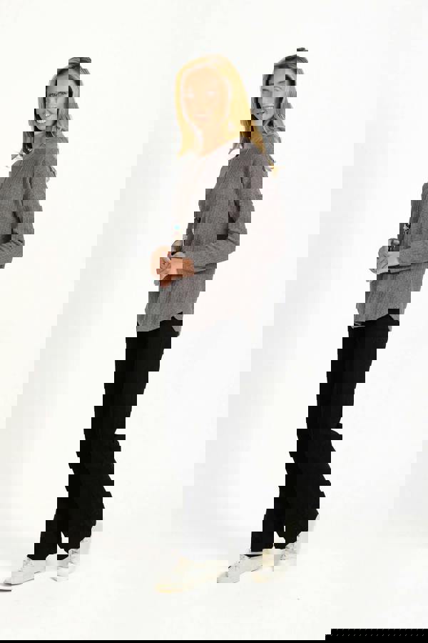 Textured Stripe Necklace Top