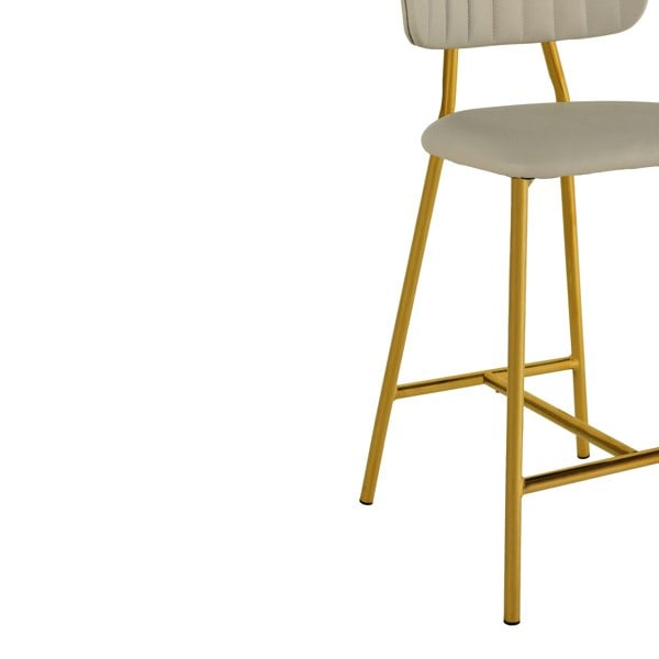 Furniture Edit Ariana Nude Performance Vegan Leather Counter Stool - Set of 2