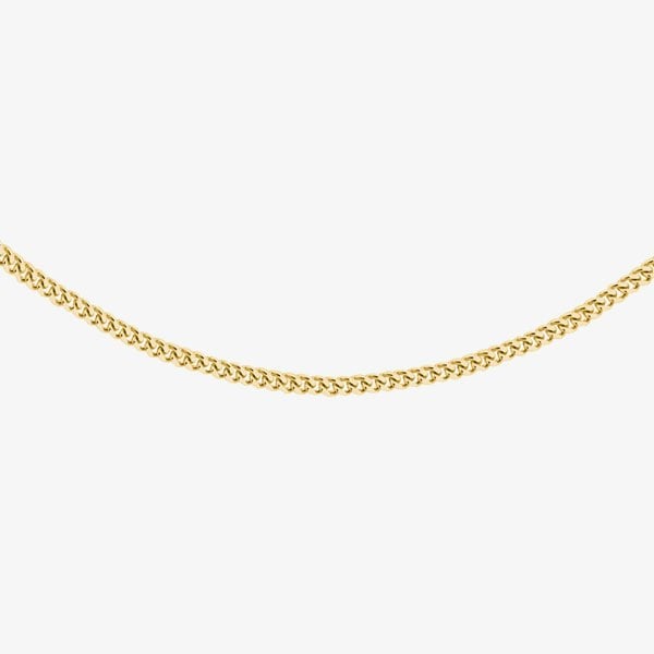 T. H. Baker Sterling Silver Yellow Gold Panza Curb Chain Necklace 8.91.0153