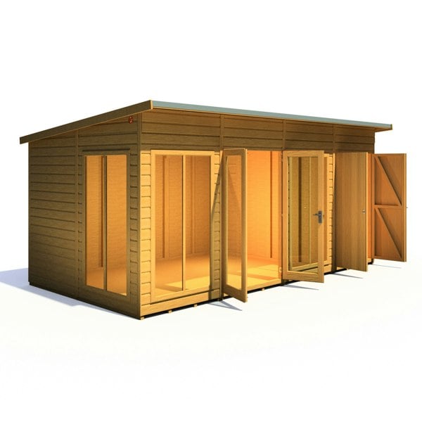 Shire Lela 16x8 Multiroom Summerhouse and Storage Shed - Best Shed