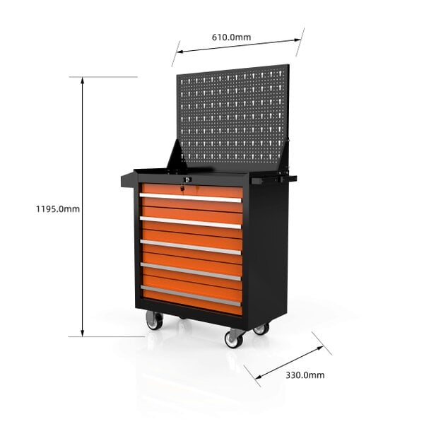Rock Machinery Rock RT-083 24" Steel tool chest with 4 drawers and backboard