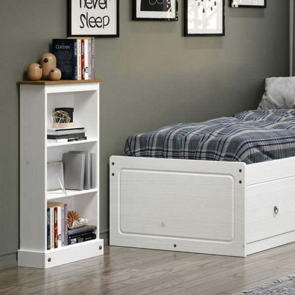 Core Products Corona Low Narrow 3-Shelf Bookcase