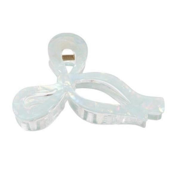 Gold Trip Pearlescent Seafoam Bow Claw Clip