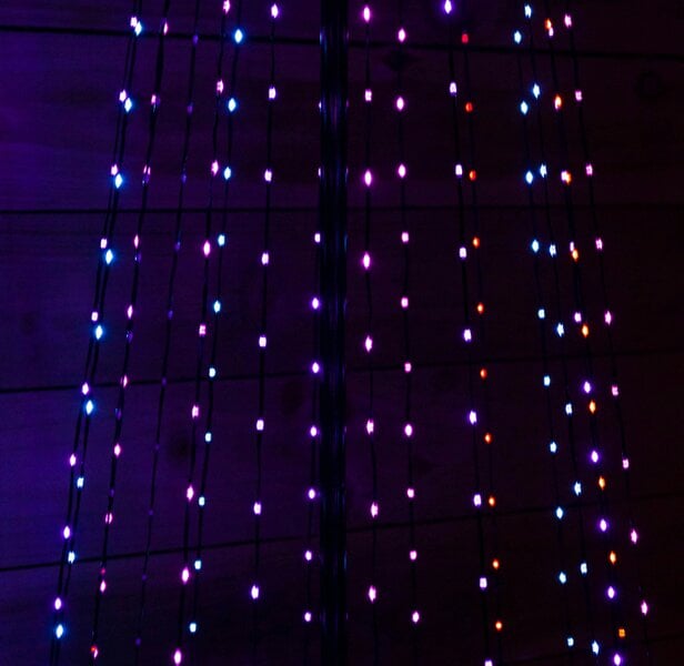 Samuel Alexander 2.1m Light up Christmas Pyramid Cone Tree with 580 Multi-Action Rainbow LEDs