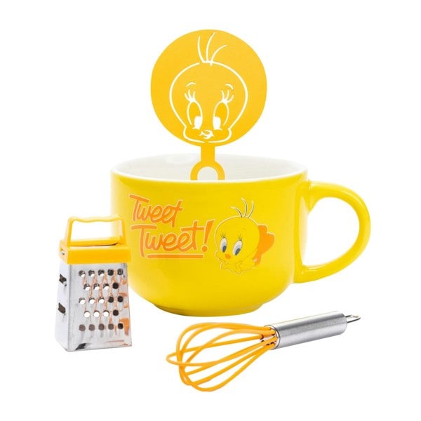 Looney Tunes Tweety Mug and Stencil Set - Yellow