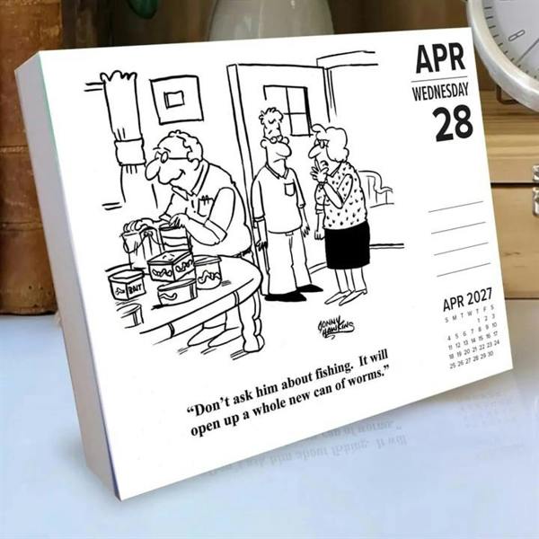 Fishing Cartoon A Day Desk Calendar 2027, Desk Calendars, Day To View, Sports, Gift
