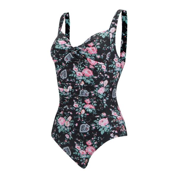 Regatta Womens Cath Kidston Hackney Rose One Piece Swimsuit - Black