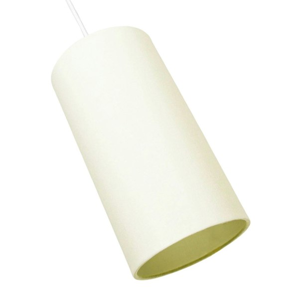 Contemporary and Stylish Soft Cream Linen Fabric Tall Cylindrical 25cm Lampshade Image 4