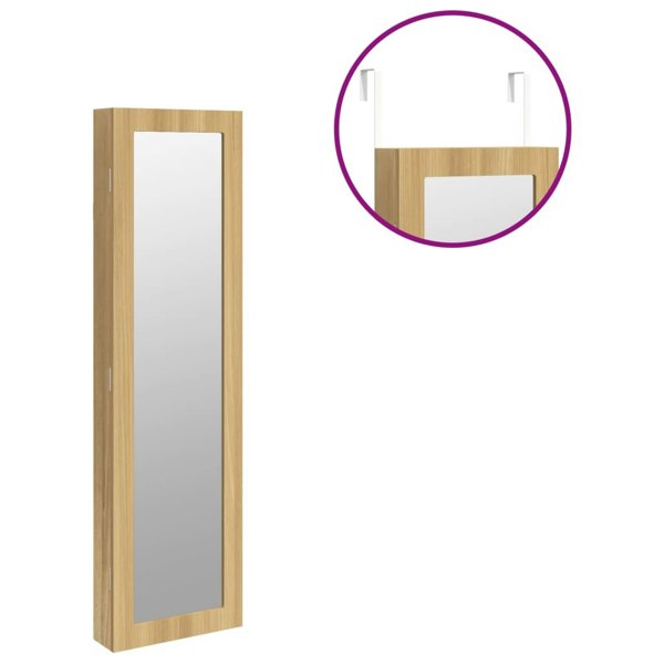 Berkfield Mirror Jewellery Cabinet Wall Mounted 30x8.5x106 cm