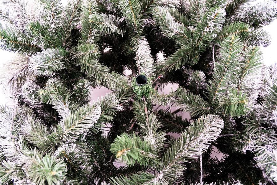 4FT to 8FT Snow Covered Helsinki Fir Artificial Christmas Trees with Hinged Design and Metal Base image 8