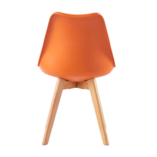 Set of 4 Dining Chairs with Solid Wooden Legs and Seat Cushion Pads Eva