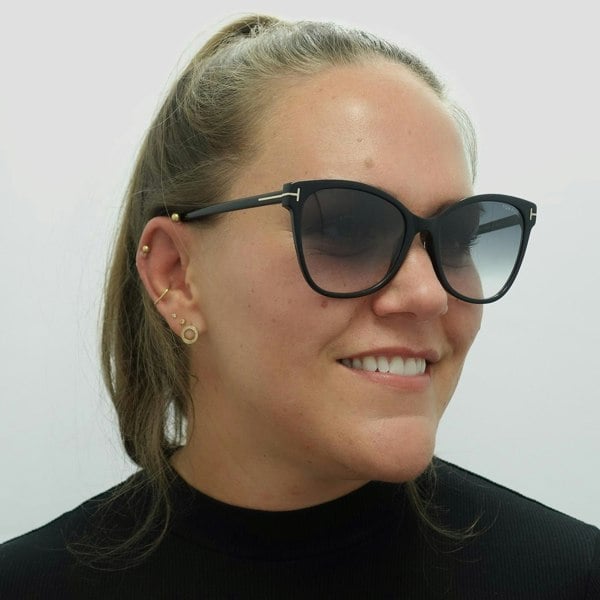 Tom Ford Sunglasses Ani FT0844 01B Shiny Black Grey Gradient