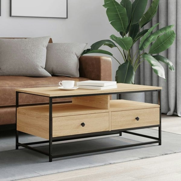 Berkfield Coffee Table Sonoma Oak 100x51x45 cm Engineered Wood
