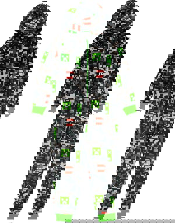 Minecraft Boys Multicoloured Creeper & Tnt All-Over Print Onesie