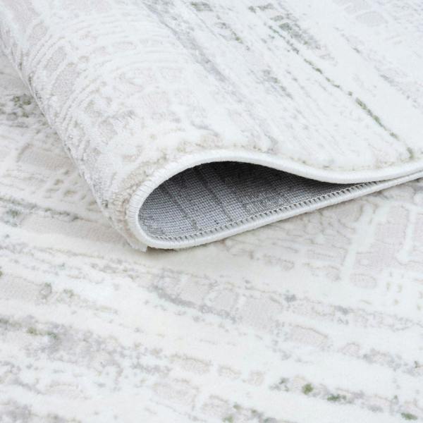 abstract design carmel green rug, non-shedding, anti-static, cozy home rug, durable and soft pile.