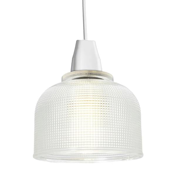 Modern Domed Transparent Etched Glass Pendant Lighting Shade - 15cm Image 1