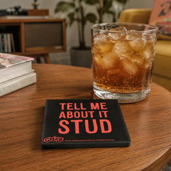 Widdop & Co Fandomania Grease "Tell Me About, It, Stud" Coaster Black