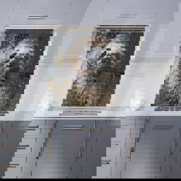 Warren Reed - Designer Gleeful Sloth Splashart Kitchen Splashback