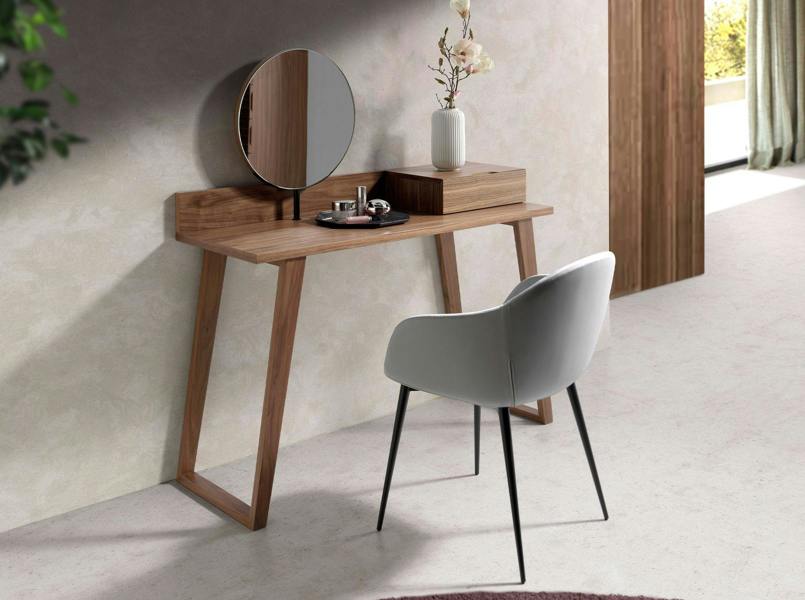 Angel Cerdá Walnut Dressing Table With Mirror 7000