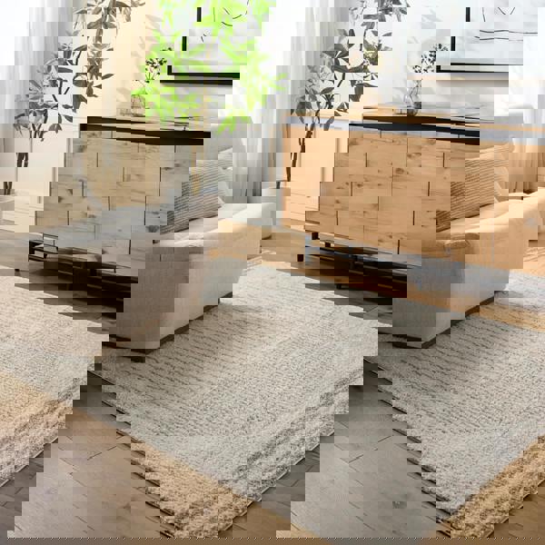 Livabliss Fossay Shag-Washable Beige Brown Green Grey Global High Pile Rug