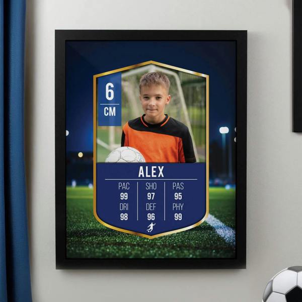 Personalised Photo Upload Framed Football Print - detail view