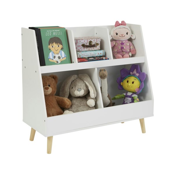 Liberty House Toys Kids White Sloping Bookcase