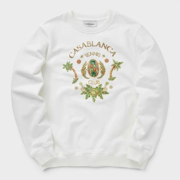 Casablanca Joyaux D'Afrique Tennis Club Printed Sweatshirt White