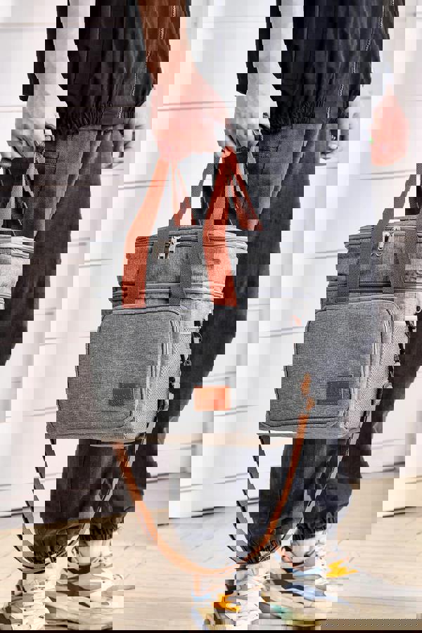 Living and Home 2-Layer Leakproof Insulated Lunch Tote Bag Adjustable Shoulder Strap