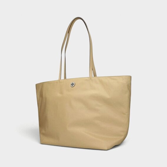 Tory Burch Nylon Tote Bag Praline Beige