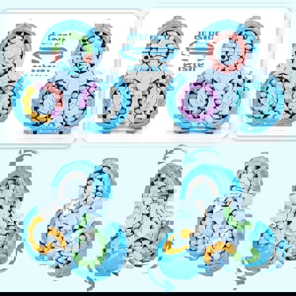 deAO Toys Magic Bean Rotating Cube Game Multicoloured Boys Girls Educational Gift Set