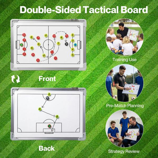 Centra Magnetic Football Tactics Board Double Sided Soccer Coaching Clipboard Training