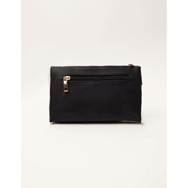 Blue Vanilla Detailed Zip Up Purse With Detachable Strap