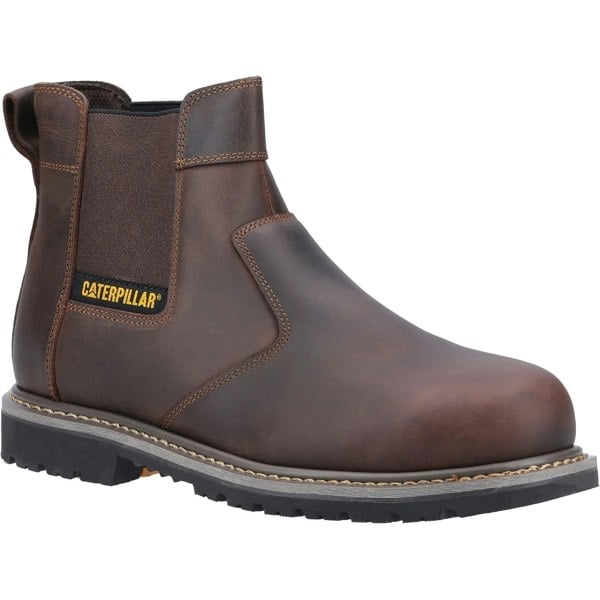 Caterpillar Mens Powerplant Dealer Leather Safety Boots - Brown