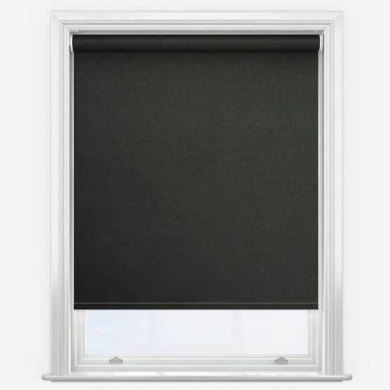 NewEdgeBlinds 100cm Black Trimmable Thermal Blackout Roller Blinds