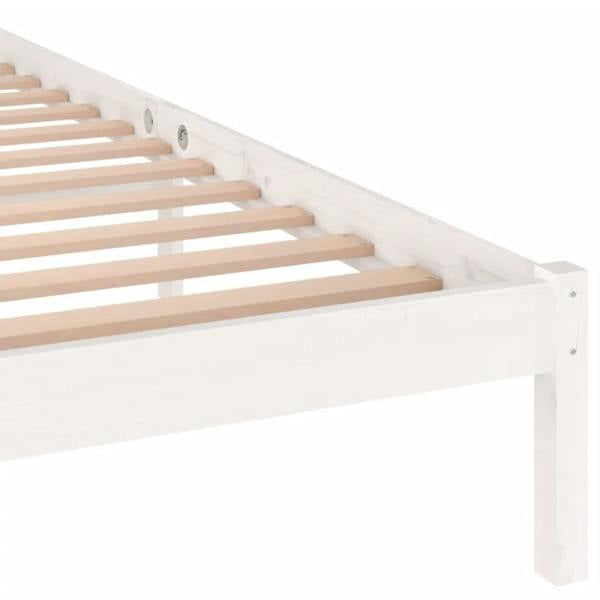 Berkfield Day Bed Solid Wood Pine 200x200 cm Super King White