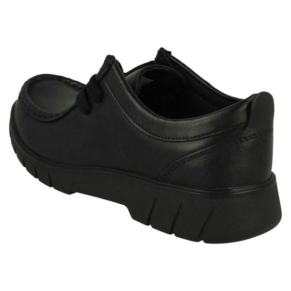 Clarks Senior Boys Clarks Moccasin Detailed School Shoes Branch Low Y