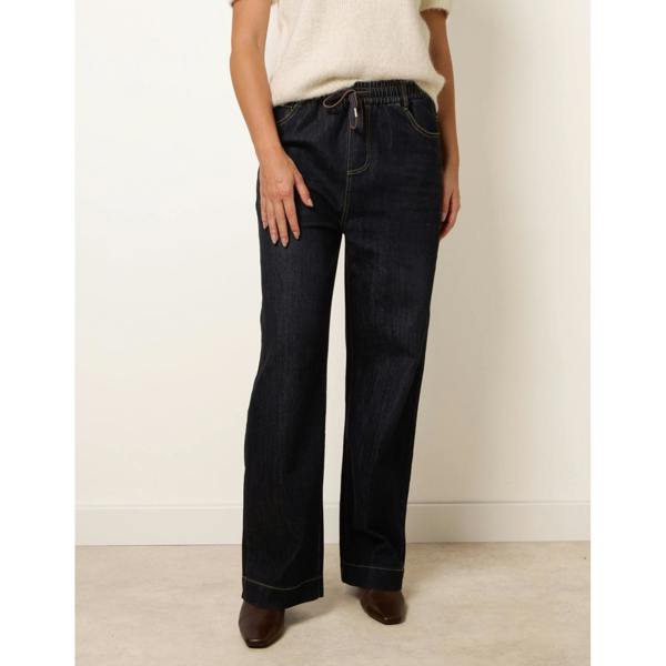 Blue Vanilla Elasticated Waist Jeans With Tie