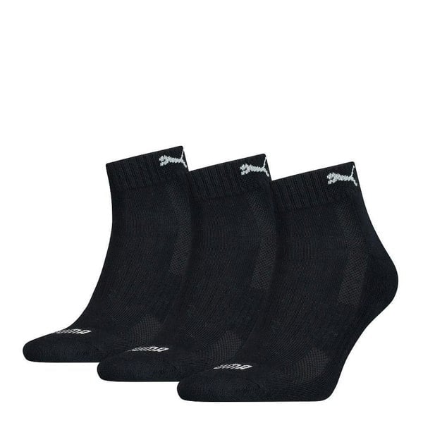 Puma Unisex Adult Cushioned Ankle Socks (Pack Of 3) - Black/White