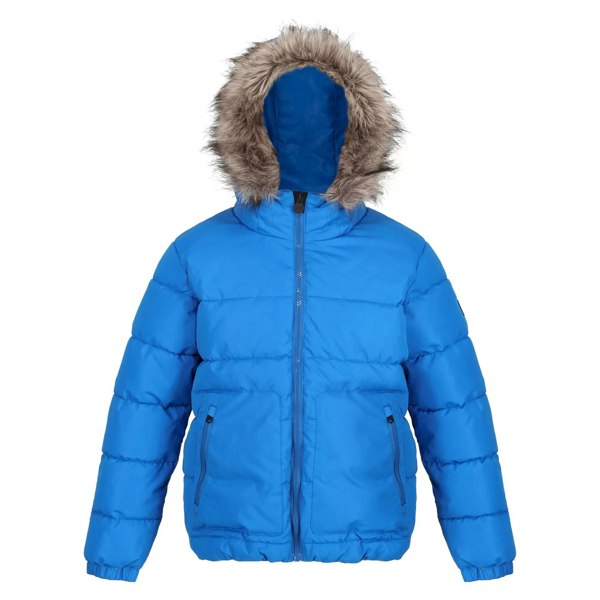 Regatta Childrens/Kids Faux Fur Trim Parka - Blue