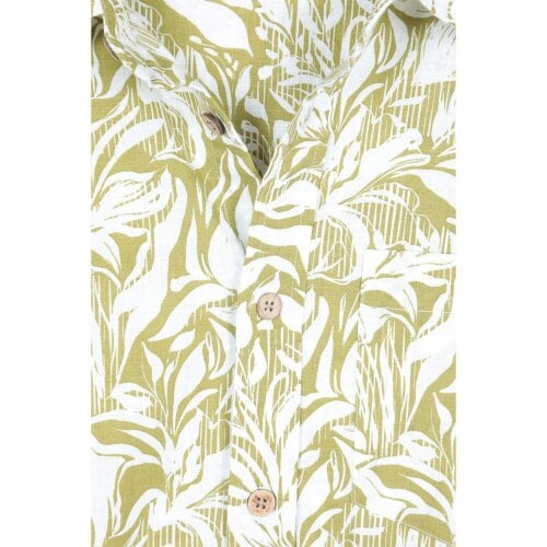 Mountain Warehouse Mens Tropical Cotton Lightweight Loose Fit Short-Sleeved Shirt - Light Khaki - Light Khaki - 100% Cotton