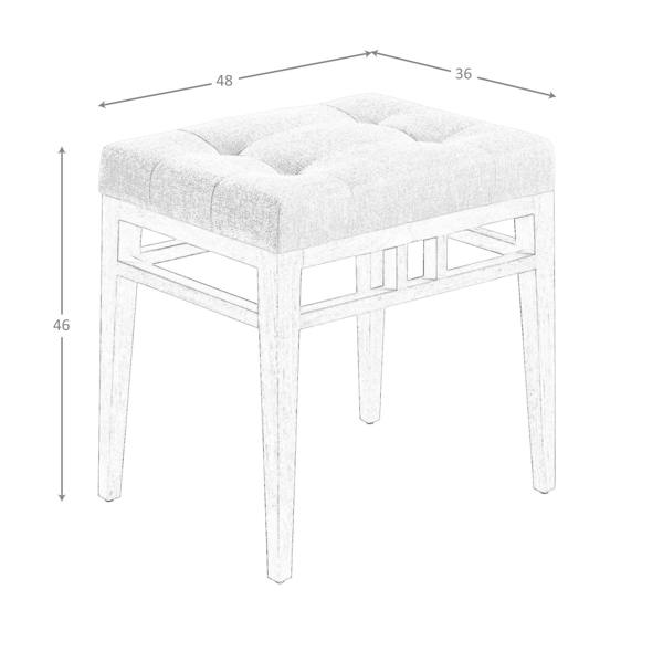 Angel Cerdá Grey Fabric Stool 5027
