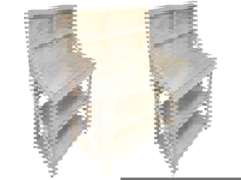 Arbor Garden Solutions Wooden Workbench Superior Strength 18mm Plywood Top With Back Panel And Double Shelf