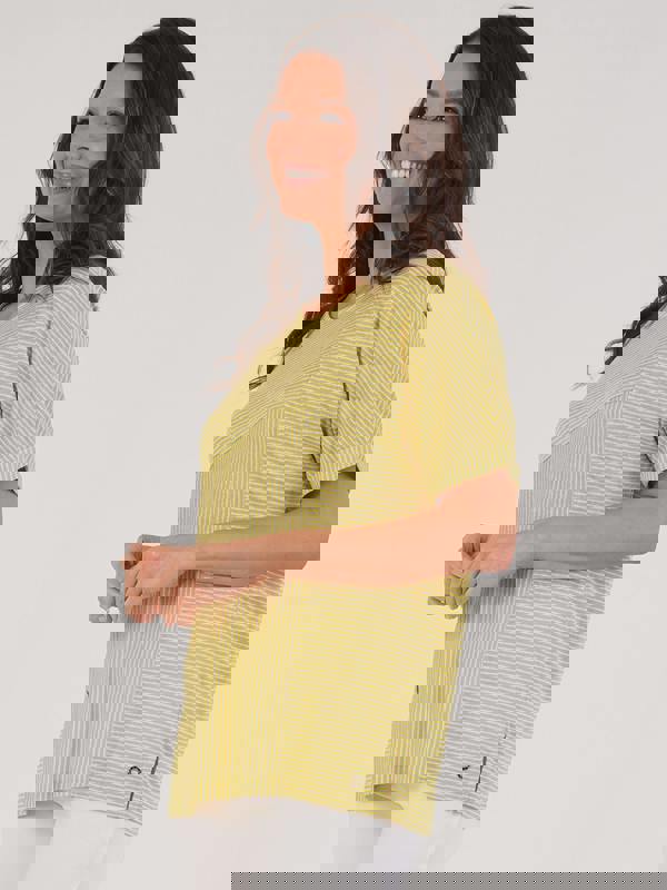 VIZ-A-VIZ Constrast Stripe Top