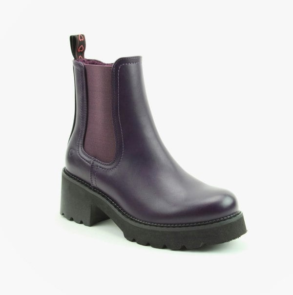 Heavenly Feet HONEYBELLE Womens Chelsea Boots Purple