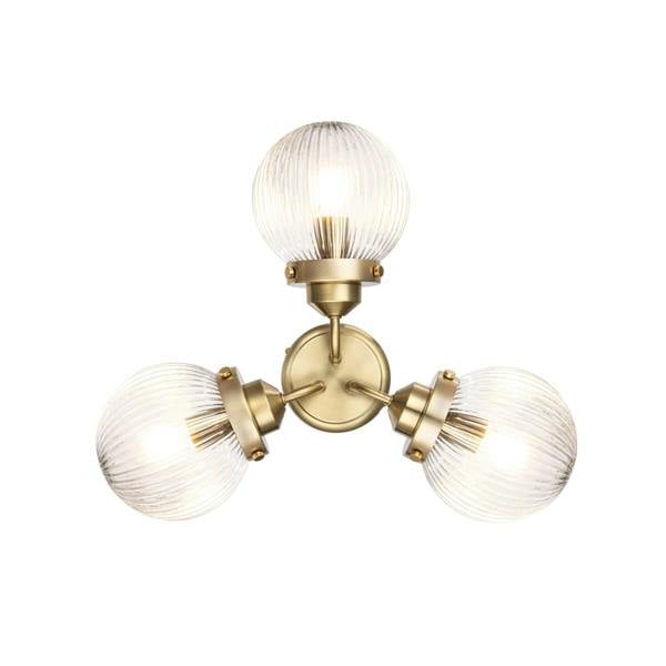 COSYLYTE Finley 3A Bathroom Ribbed Glass Ceiling Light