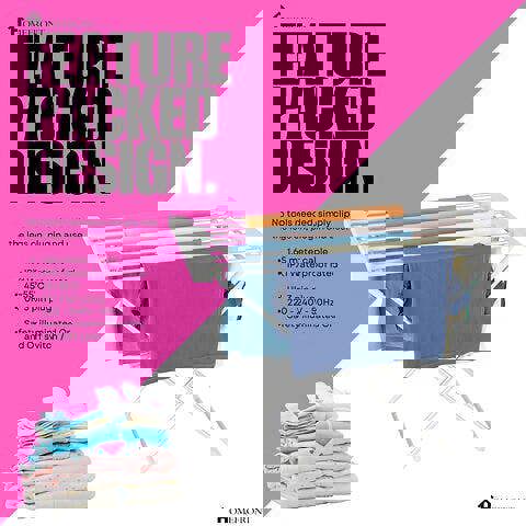 Homefront Electric Heated Clothes Horse Rail Airer Dryer 130W - Indoor Portable Free Standing - Energy Efficient, Low Energy